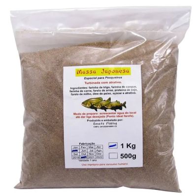 Massa Japonesa Turbinada Especial para Pesqueiros (500g)