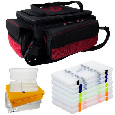 Kit Bolsa EP Fishing Tucuna Azul (8 Estojos + 2 Caixas Estanque)