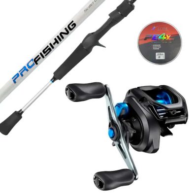 Conjunto Tucunaré Azul Shimano SLX e Vara Pro Fishing 17lb (Com linha)