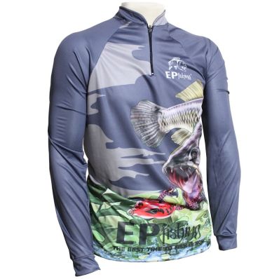 Camiseta de Pesca EP Fishing II Traira Frog (Tamanho Especial, +50UV)