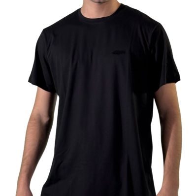 Camiseta Casual Fish Ops Preto com logo Preto