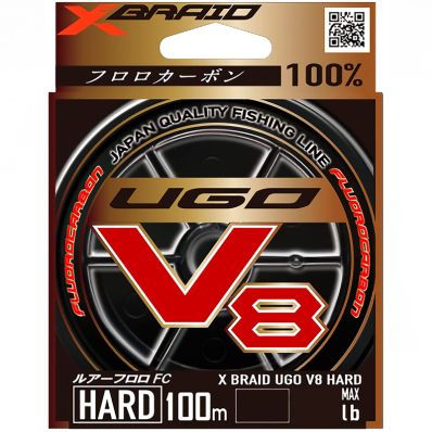 Linha Fluorocarbon XBraid Ugo V8 Hard 08lb (0,23mm - 100m)
