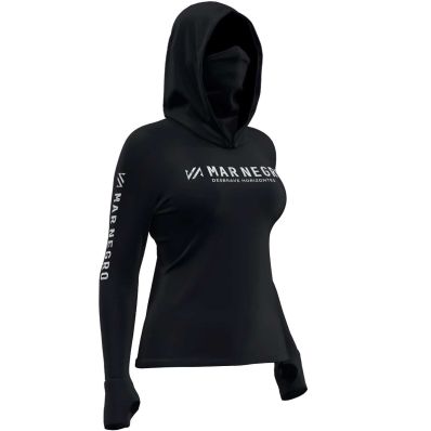 Camiseta Mar Negro Feminina X Protect 360 (Preto, Capuz e Buff)