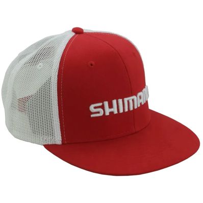 Boné Shimano Trucker (Vermelho e Branco)