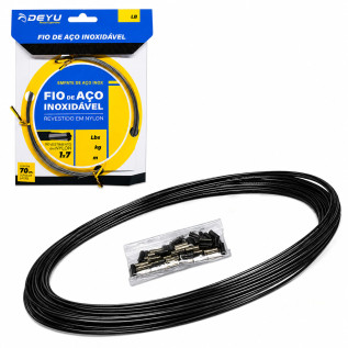 Cabo de Aço Deyu Black Nickel 50lb (10m, flexível)
