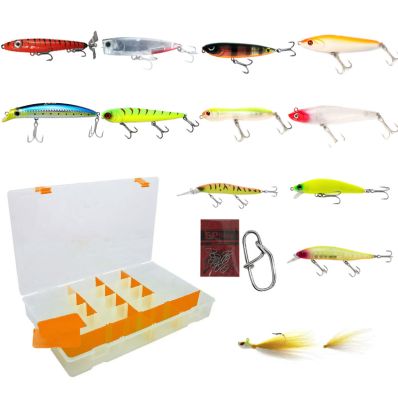 Kit Tucunarés Amazônicos Intermediário (12 Iscas, com estojo e snap)